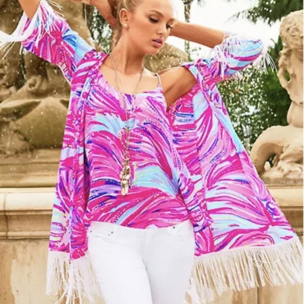 Lilly Pulitzer Noelle Silk Kimono Size: S/M